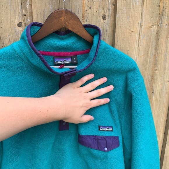 Vintage Patagonia Snap T Pullover Sweater Large - Picture 2 of 6